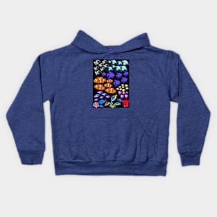 REEF FISH SCHOOL TIME DESIGN Kids Hoodie